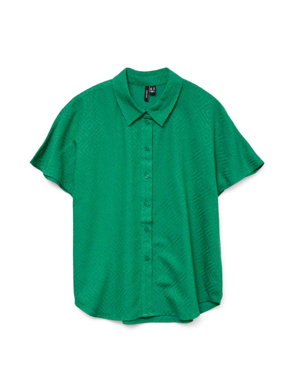 Vmvilna Ss Wide Shirt Wvn - Groen