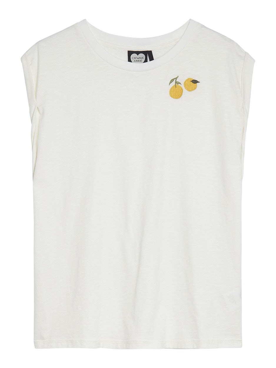 Onlea S/s Top O-neck Jrs Noos - Off-white