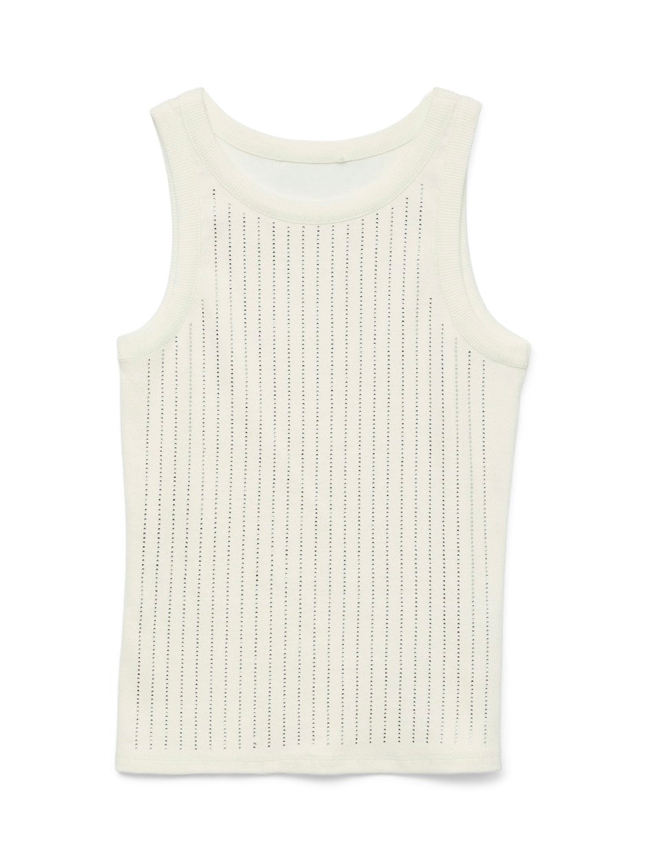 Vmmaiken Rhinestone Tanktop - Ecru