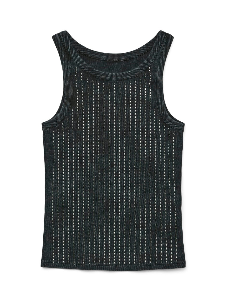 Vmmaiken Rhinestone Tanktop - Antraciet