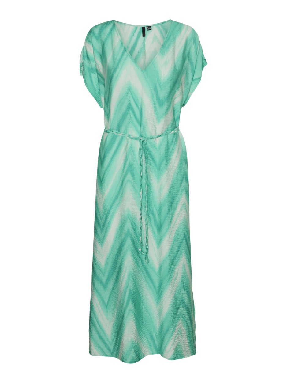 Vmjosie Kua Ss 7/8 Kaftan Wvn - Groen Dessin