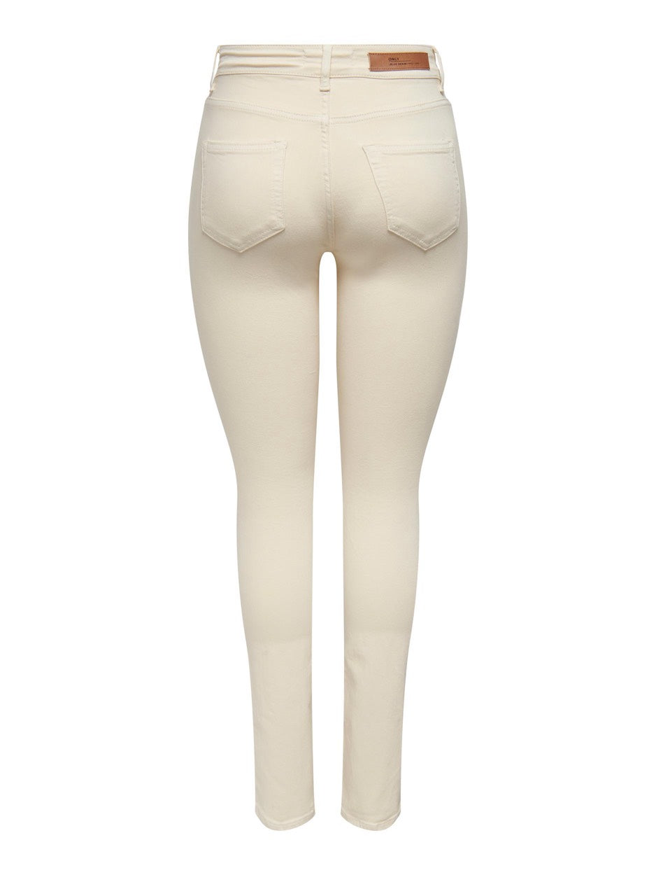 Onlblush Mid Slim Long Slit Pant Pn - Ecru