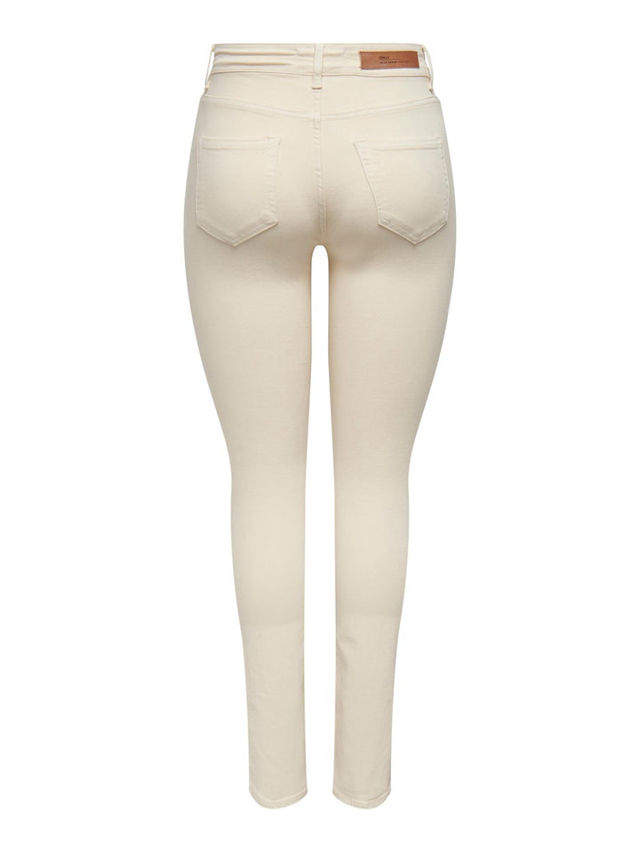 Onlblush Mid Slim Long Slit Pant Pn - Ecru