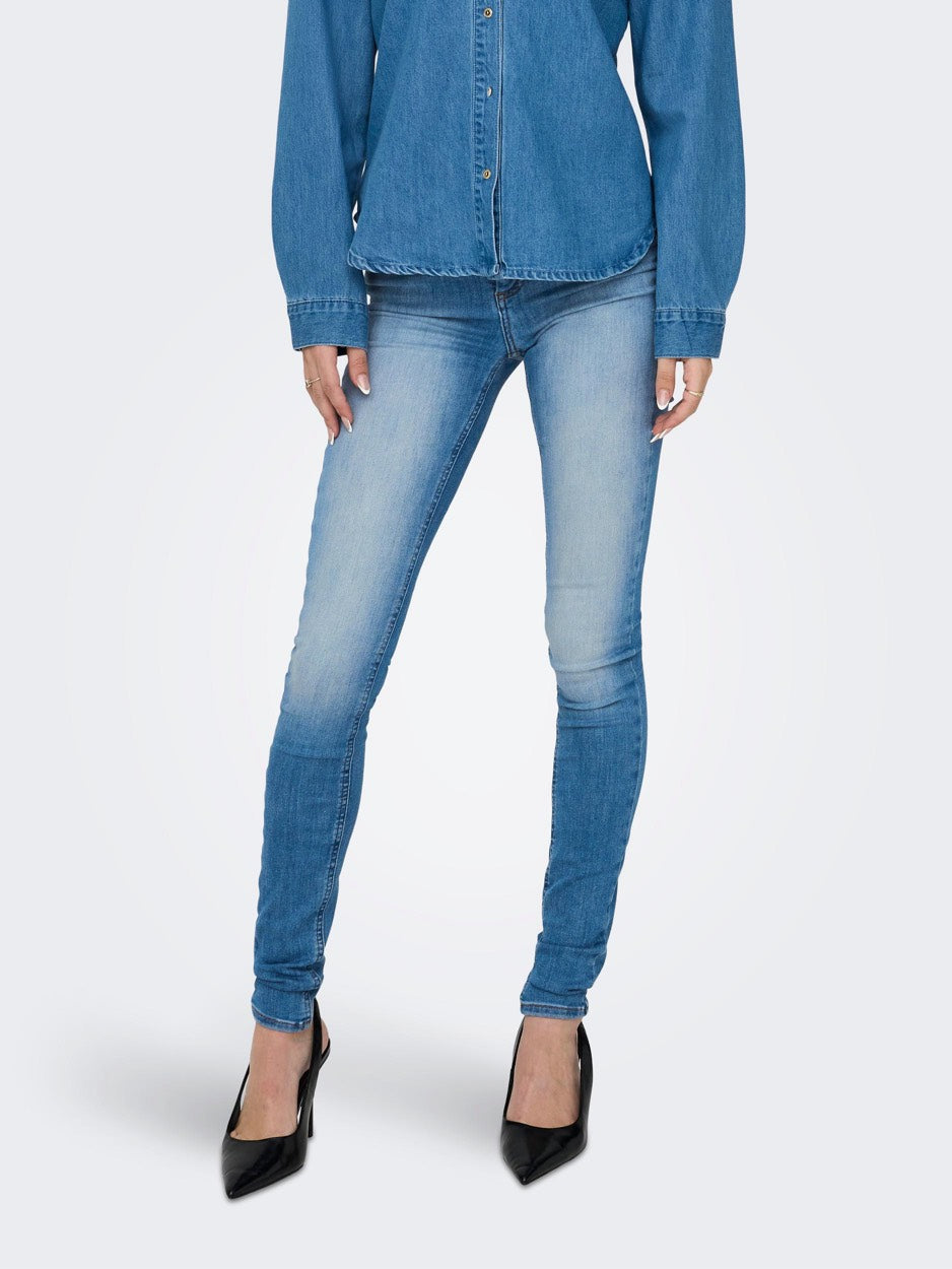 Onlblush Hw Sk Push Up Rea451 - Blue Denim