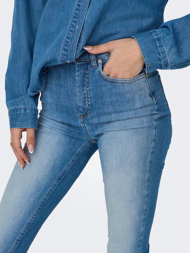 Onlblush Hw Sk Push Up Rea451 - Blue Denim