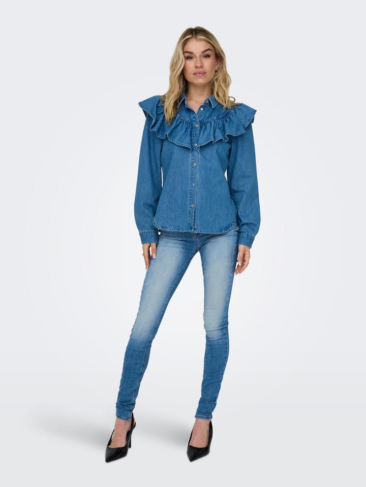 Onlblush Hw Sk Push Up Rea451 - Blue Denim