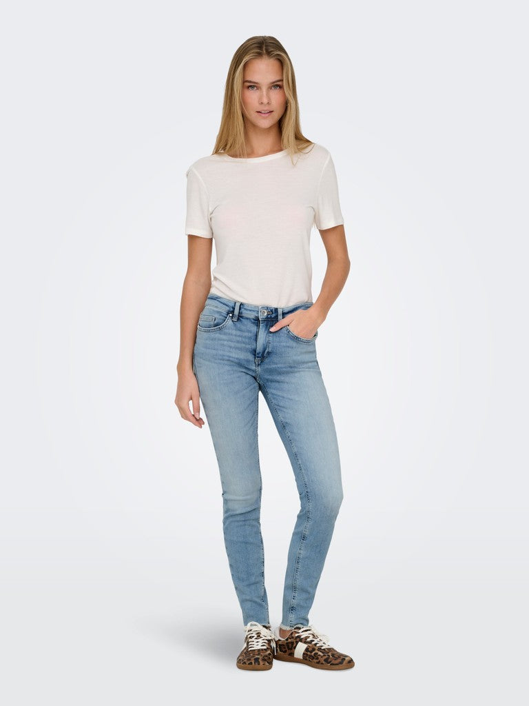 Onlblush Mid Skin Ank Rw Dnm Cro349 - Blue Denim
