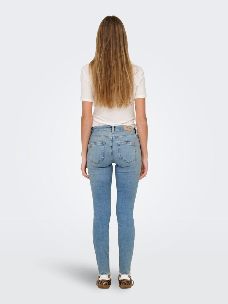 Onlblush Mid Skin Ank Rw Dnm Cro349 - Blue Denim