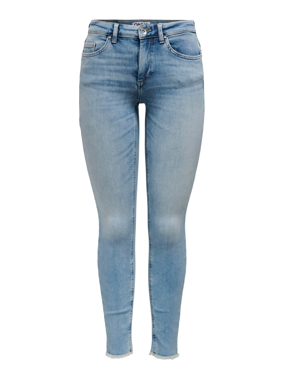 Onlblush Mid Skin Ank Rw Dnm Cro349 - Blue Denim