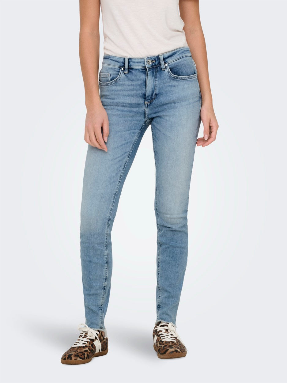Onlblush Mid Skin Ank Rw Dnm Cro349 - Blue Denim