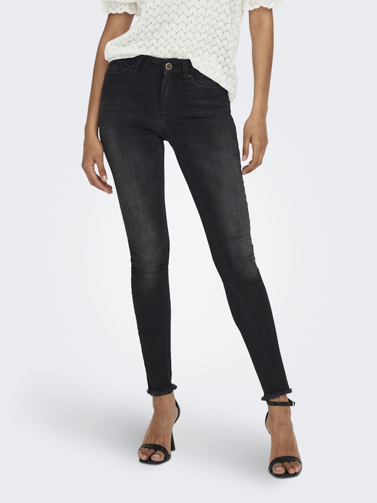 Onlblush Mid Ank Raw Jeans Rea1099 . . 1827. Juli - Black Denim