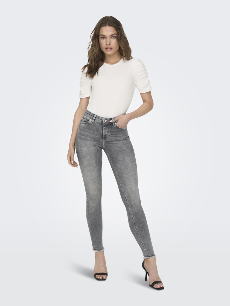 Onlblush Mid Sk Ank Raw Jns Rea0918. . 1938. - Grey Denim