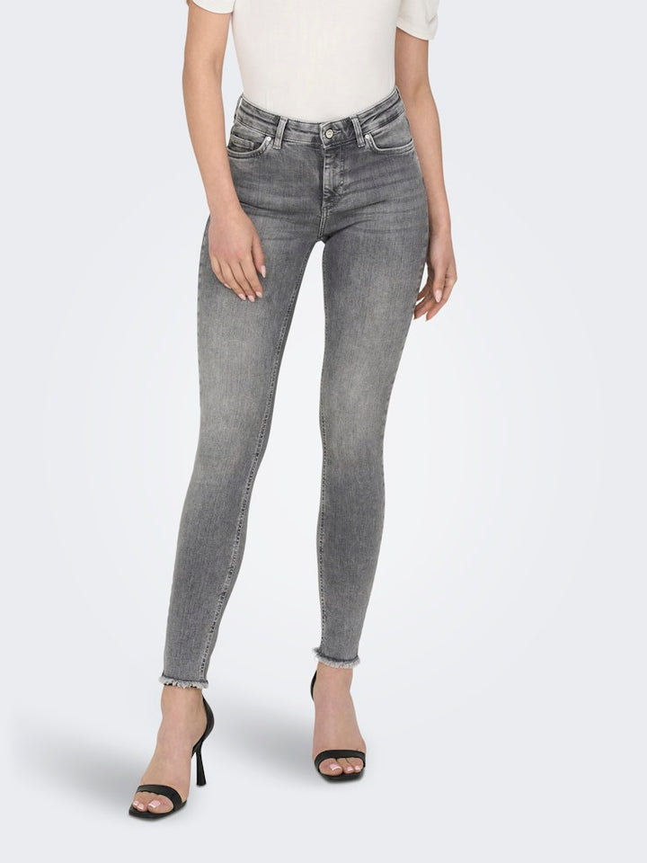 Onlblush Mid Sk Ank Raw Jns Rea0918. . 1938. - Grey Denim