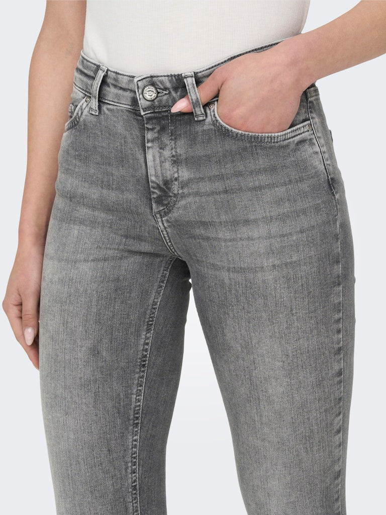 Onlblush Mid Sk Ank Raw Jns Rea0918. . 1938. - Grey Denim