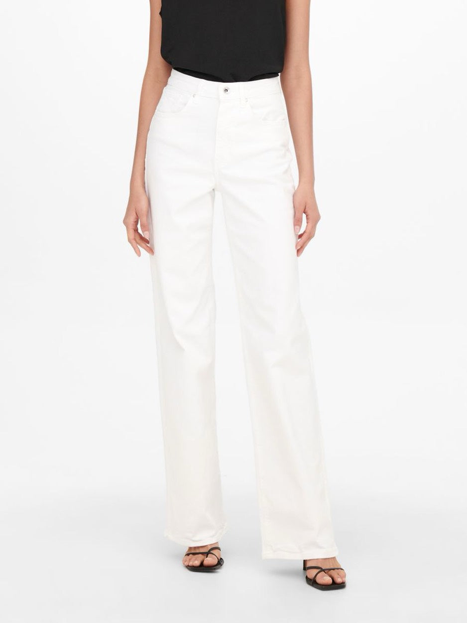 Onljuicy Life Hw Wide Leg Rea365  N - Wit