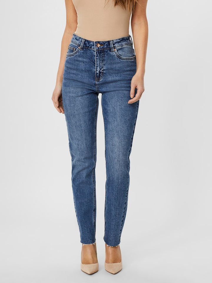 Vmbrenda Hr Straight A Cut Gu385 Ga - Blue Denim