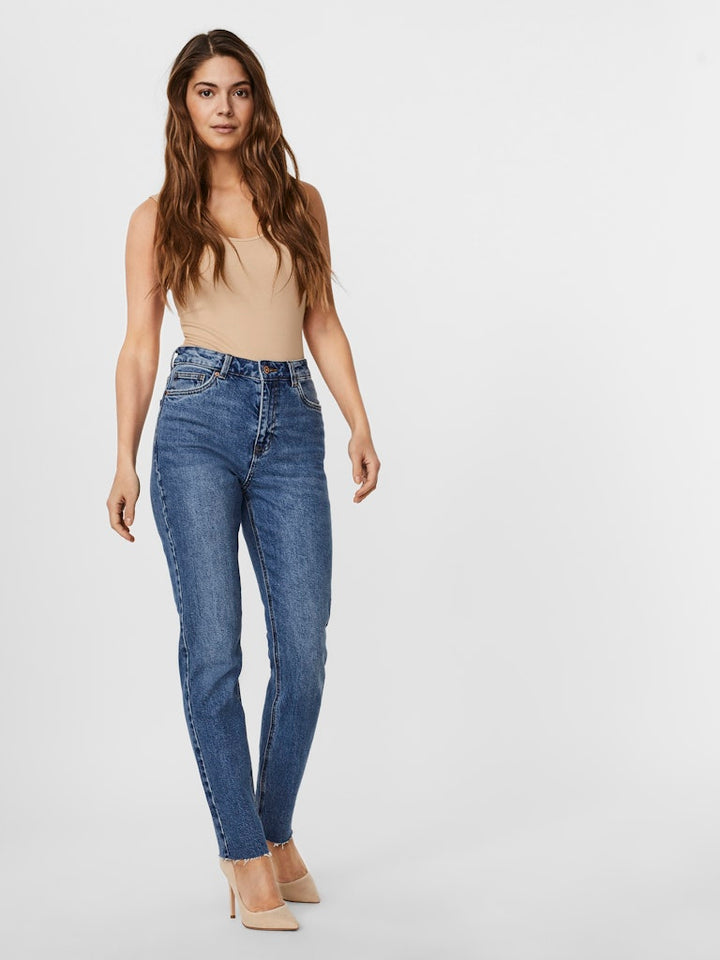 Vmbrenda Hr Straight A Cut Gu385 Ga - Blue Denim