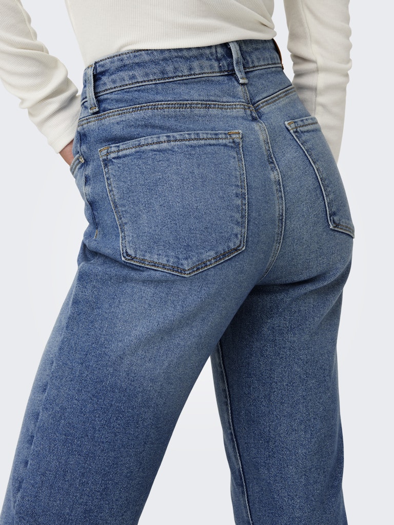 Onlemily Stretch Hw St Ak Dnm - Blue Denim