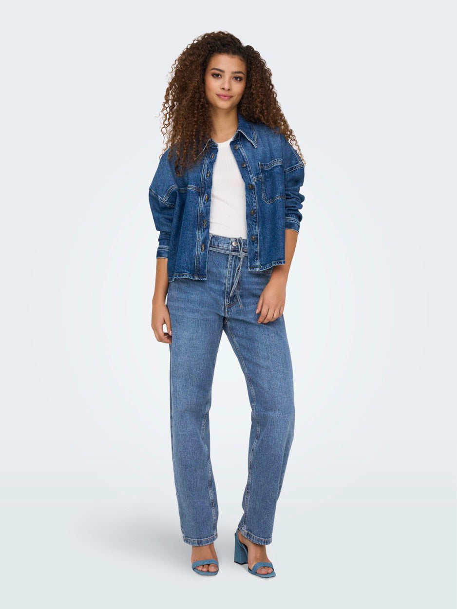 Onlgypsy Hw Straight Stretch Sik559 Dnm - Blue Denim