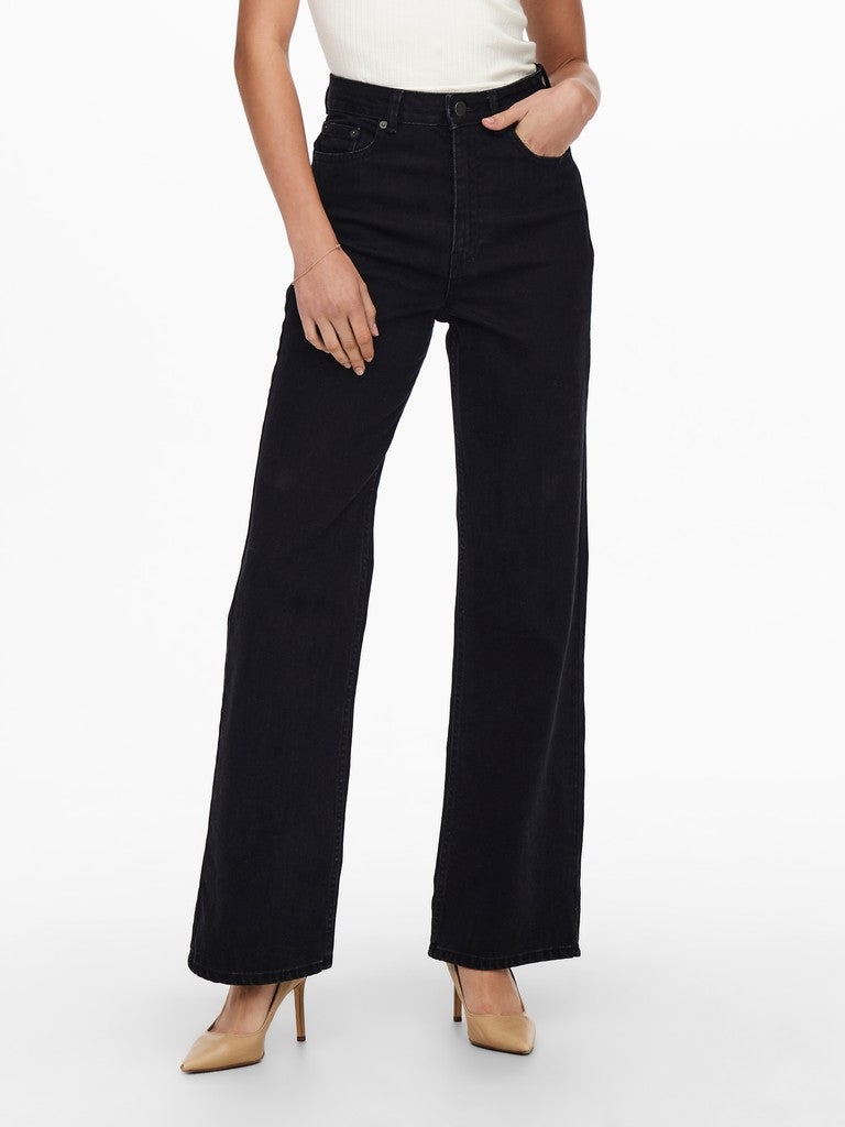 Onlcamille Life Ex Hw Wide Dnm Noos - Black Denim