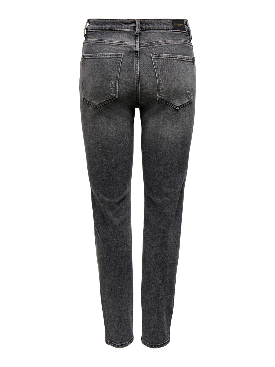 Onlemily Stretch Hw St Ank Cro614 N - Grey Denim