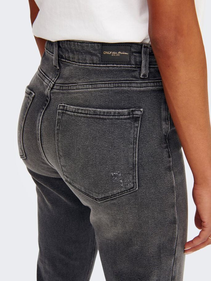 Onlemily Stretch Hw St Ank Cro614 N - Grey Denim