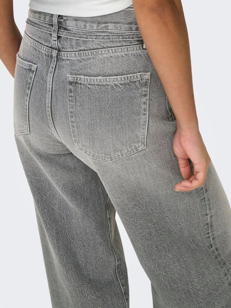 Onlgianna Mw Straight Dot757 - Grey Denim