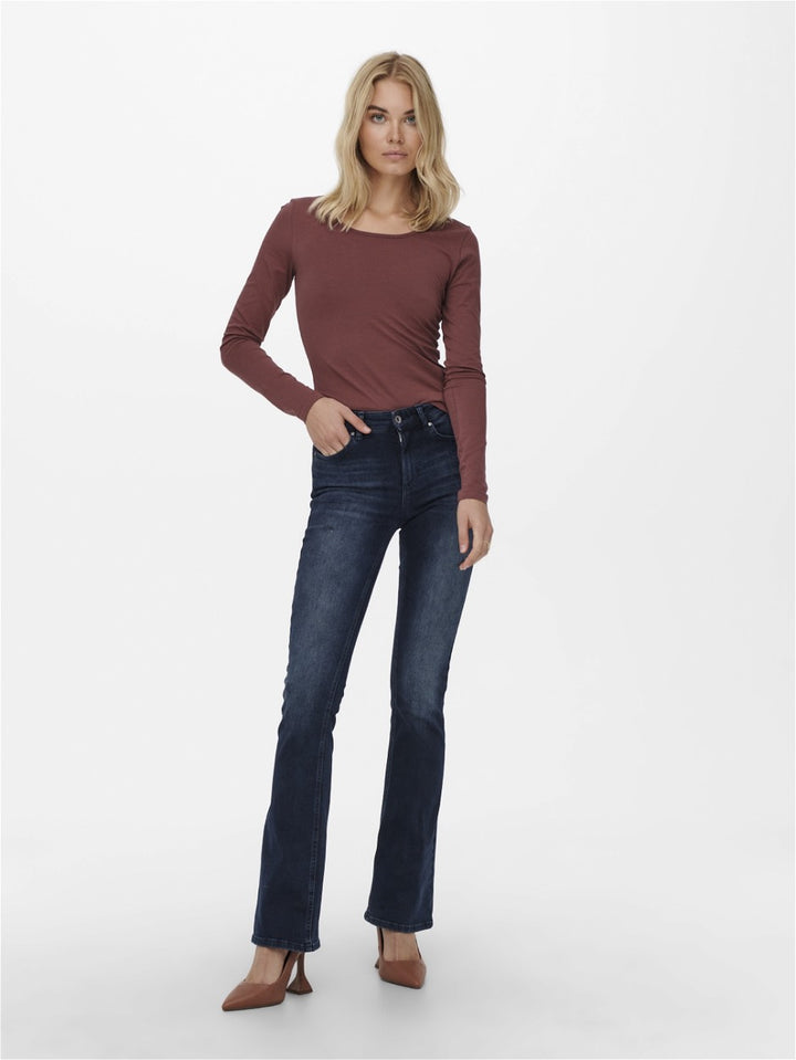 Onlblush Mid Flared Dnm Rea409 Noos - Blue Denim
