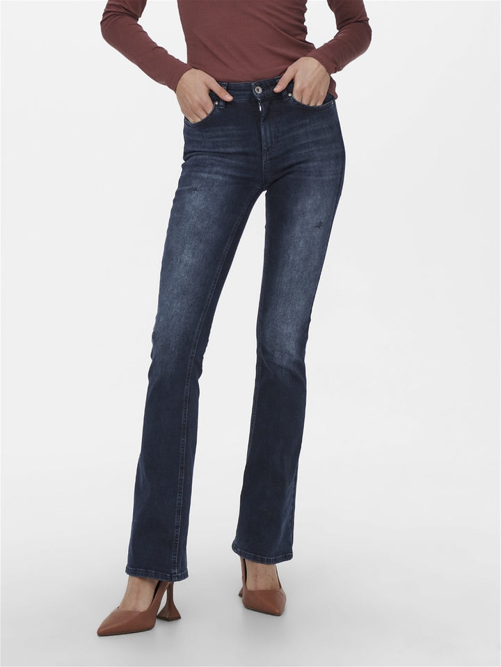 Onlblush Mid Flared Dnm Rea409 Noos - Blue Denim