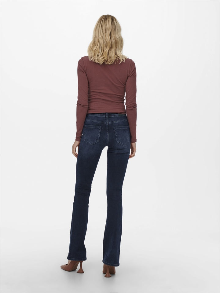 Onlblush Mid Flared Dnm Rea409 Noos - Blue Denim