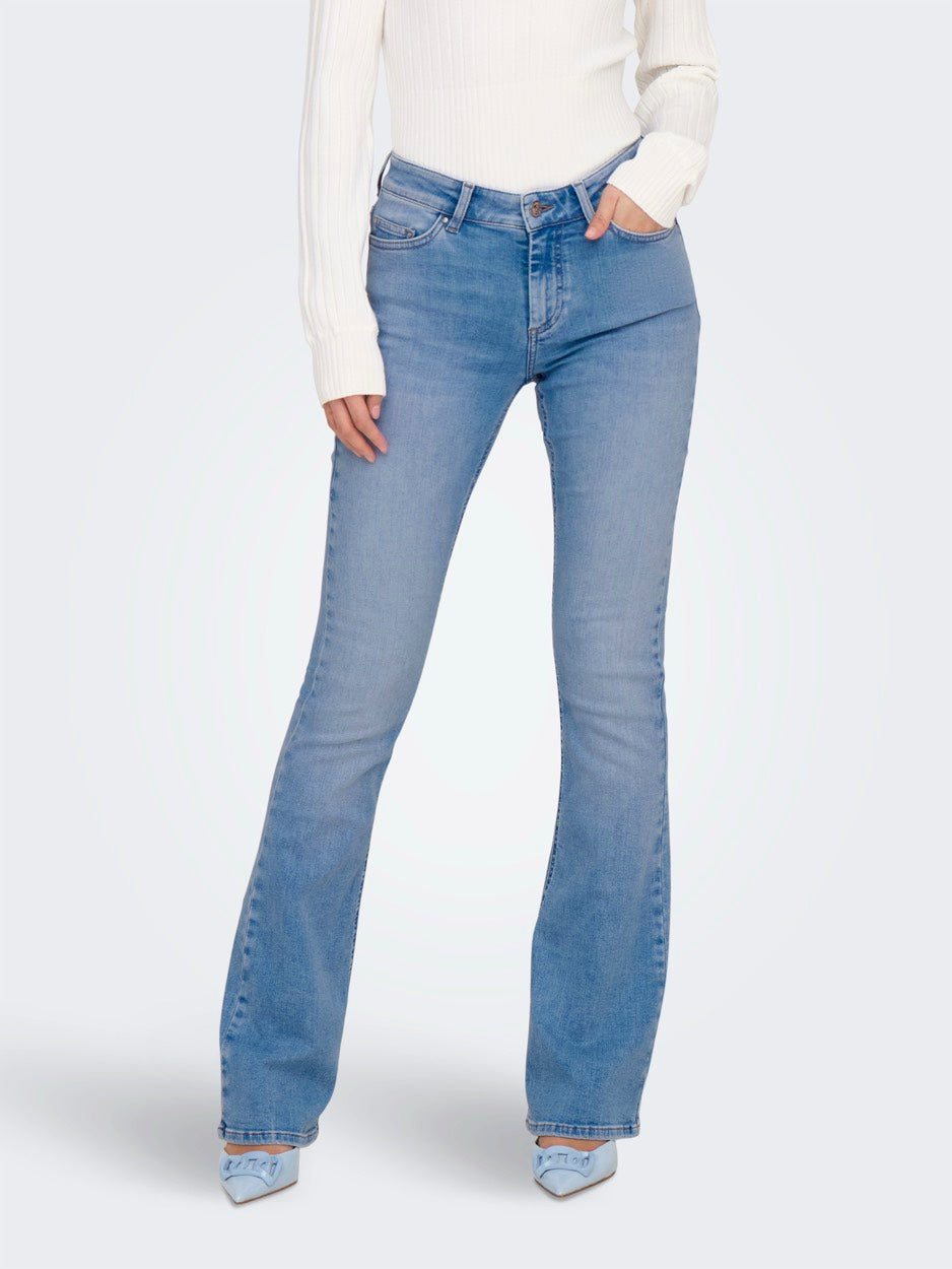 Onlblush Mid Flared Dnm Tai198 Noos - Blue Denim