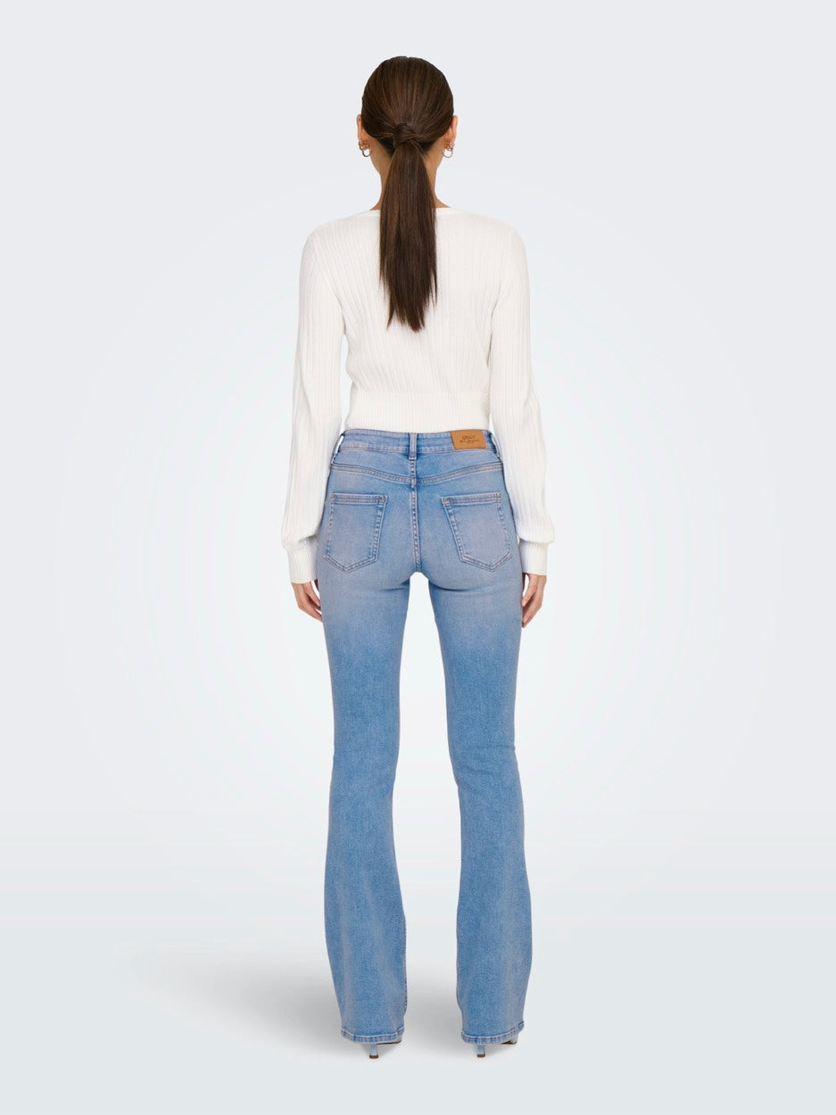 Onlblush Mid Flared Dnm Tai198 Noos - Blue Denim