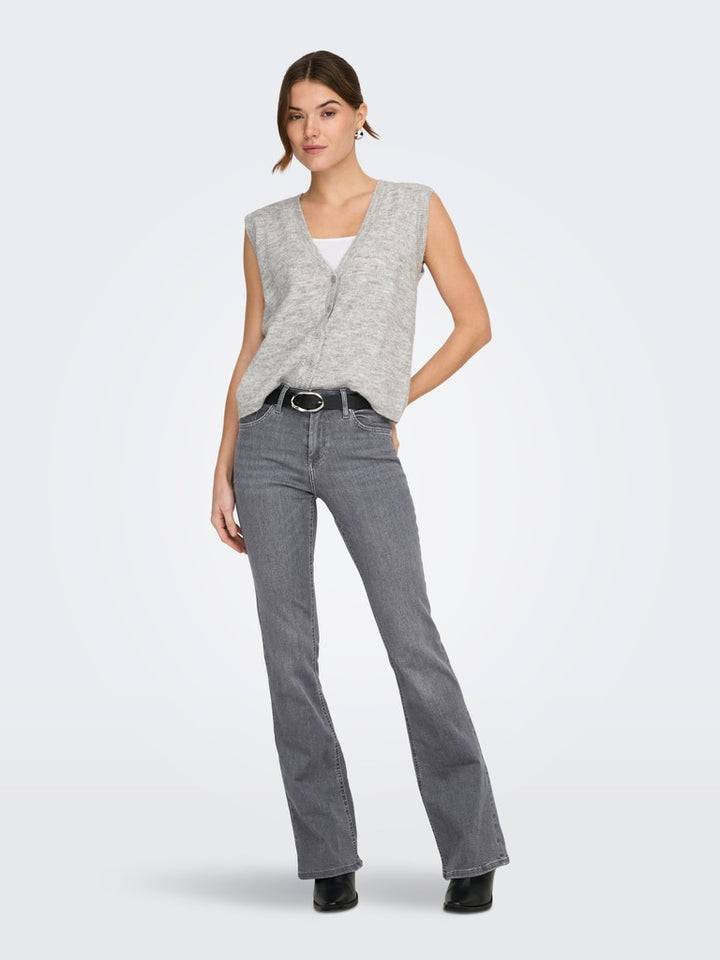 Onlblush Mid Flared Tai0918 Noos - Grey Denim