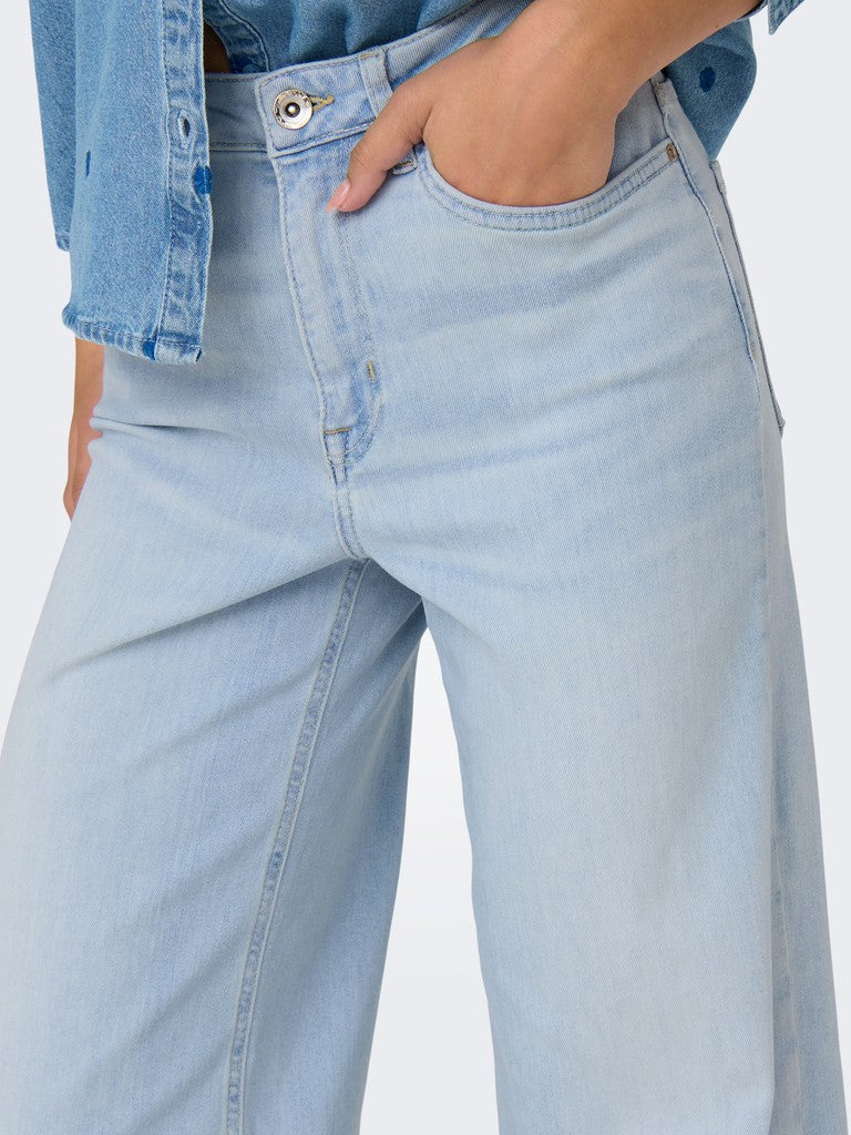 Onlmadison Blush Hw Wide Dnm Cro495 - Blue Denim