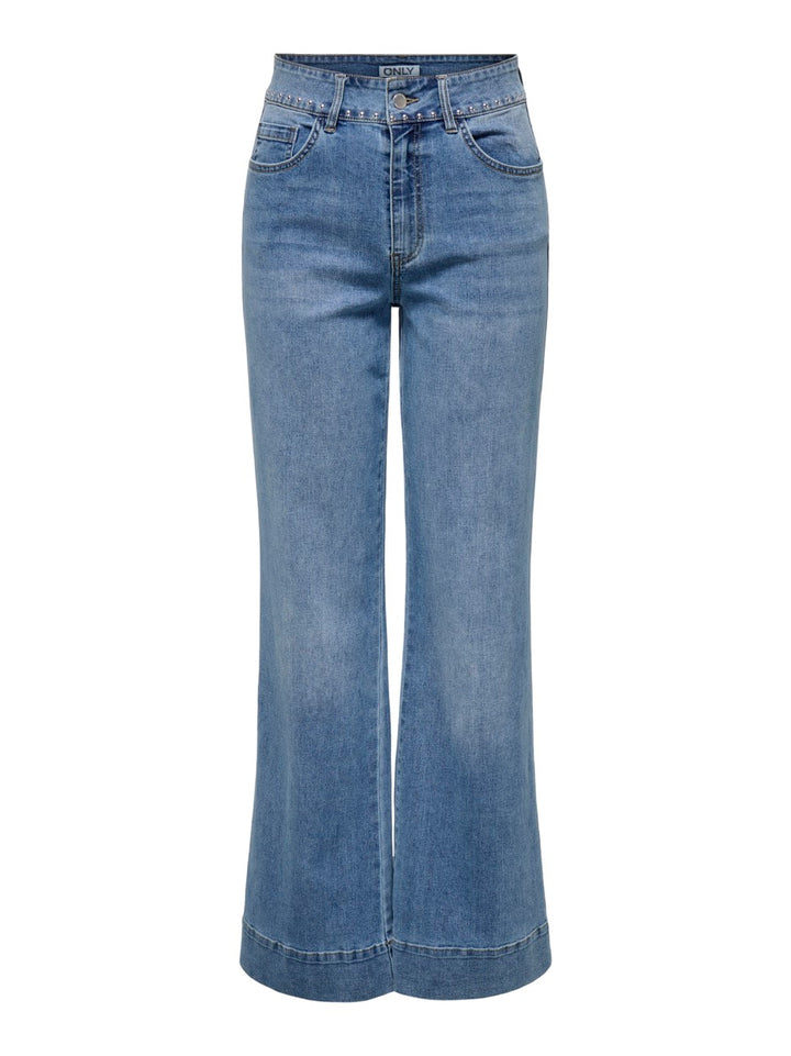 Onljuicy Hw Wide Stud Dnm Gua - Blue Denim