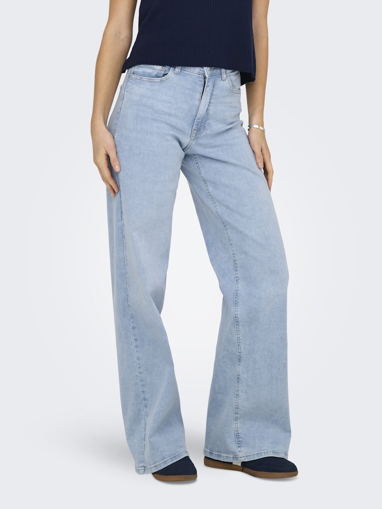 Jdyfelina-fina Hw Wide Jns Lbd Dnm Noos - Blue Denim