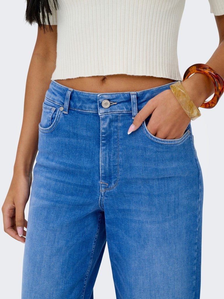 Onlmadison Blush Hw Wide Dnm Rea260 Noos - Blue Denim