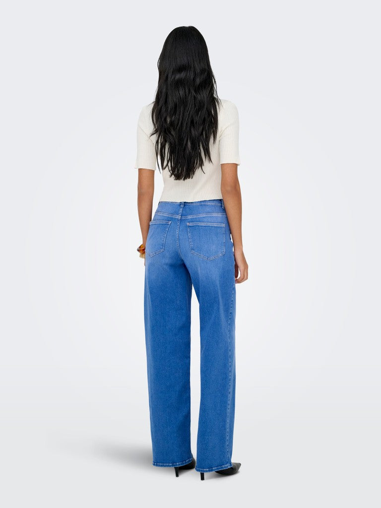 Onlmadison Blush Hw Wide Dnm Rea260 Noos - Blue Denim