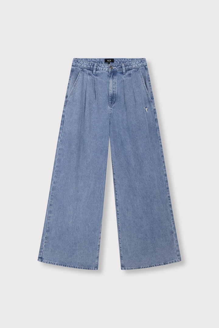 Denim Wide Pants - Blue Denim