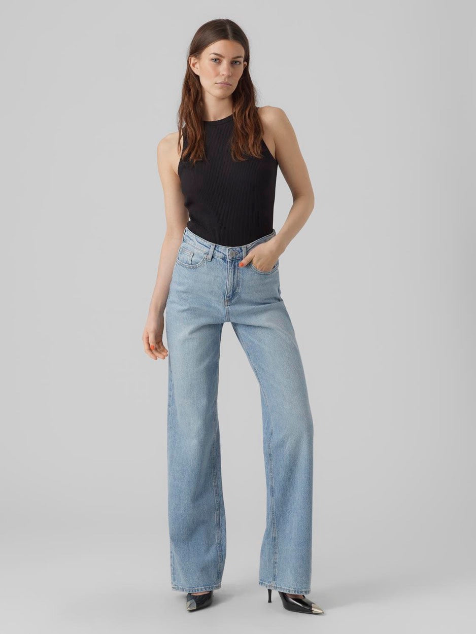 Vmtessa Hr Wide Jeans Ra339 Ga Noos - Blue Denim