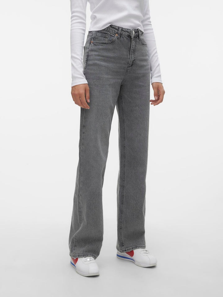 Vmtessa Hr Wide Jeans Ra206 Ga Noos - Grey Denim