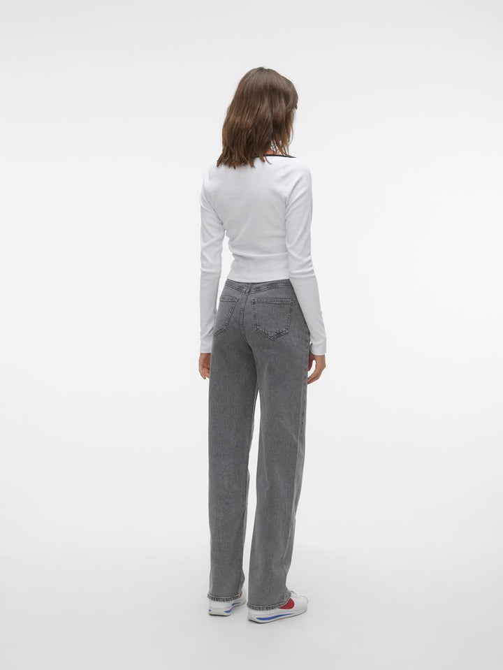 Vmtessa Hr Wide Jeans Ra206 Ga Noos - Grey Denim