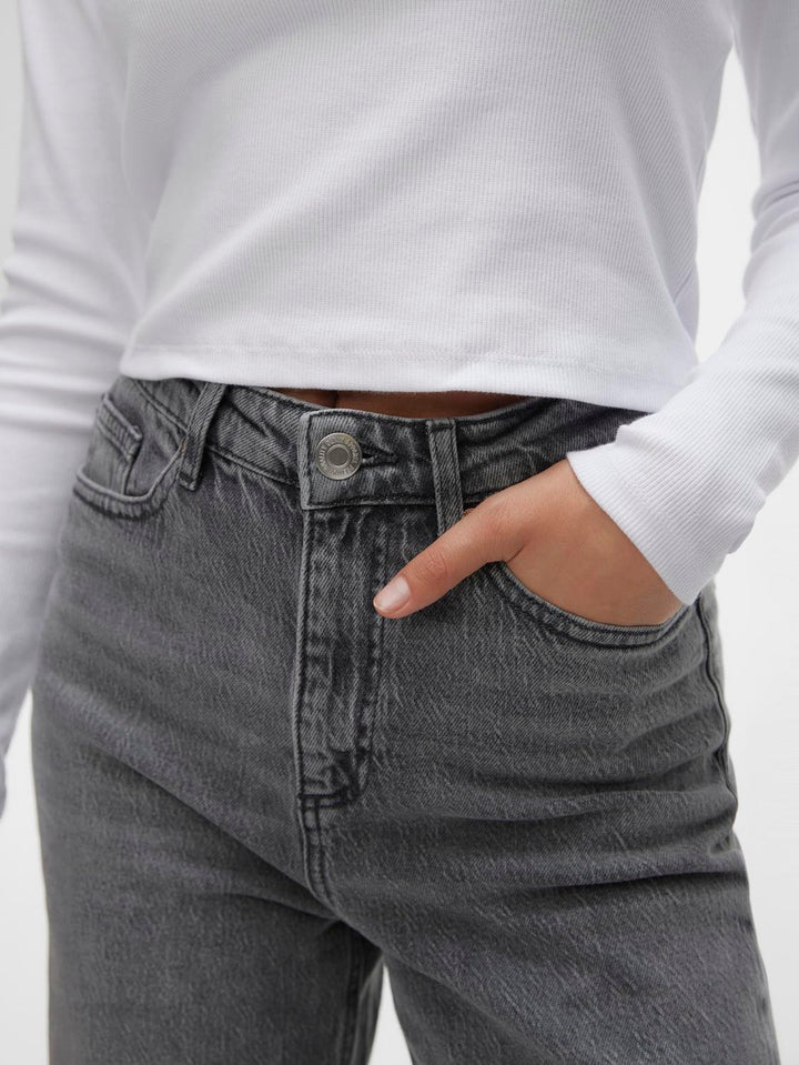 Vmtessa Hr Wide Jeans Ra206 Ga Noos - Grey Denim
