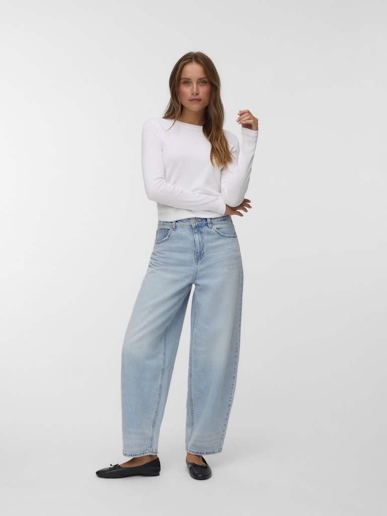 Vmbillie Hr Barrel Ank Jeans Mix Ga Noos - Blue Denim