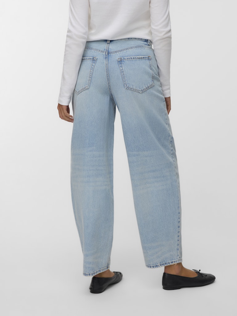Vmbillie Hr Barrel Ank Jeans Mix Ga Noos - Blue Denim