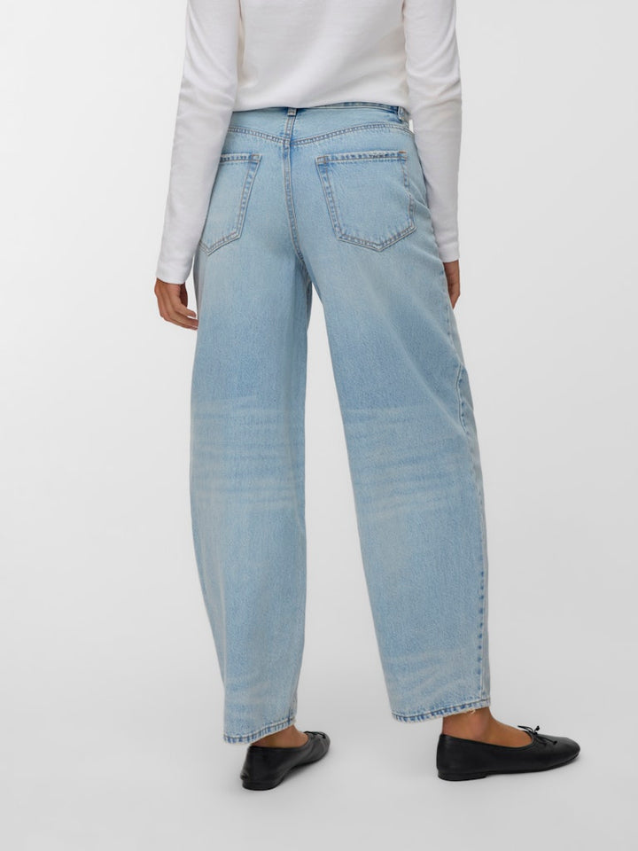Vmbillie Hr Barrel Ank Jeans Mix Ga Noos - Blue Denim
