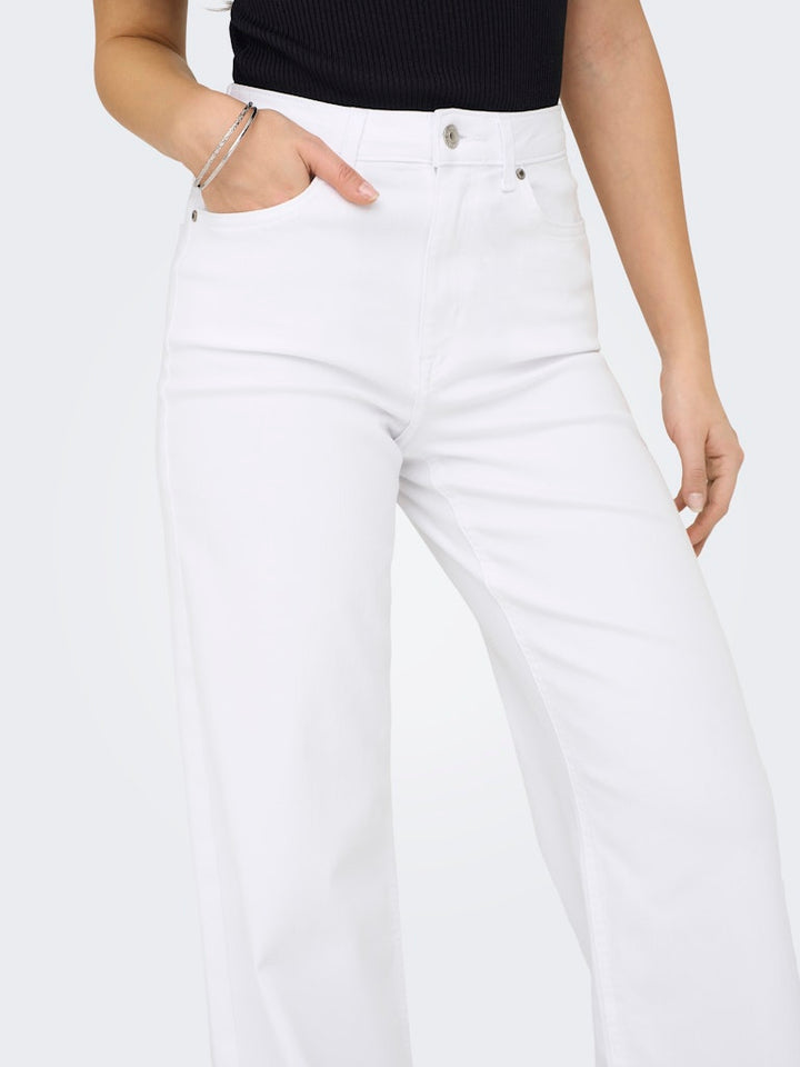 Onlmadison Blush Hw Wide Dnm Cro Noos - Wit