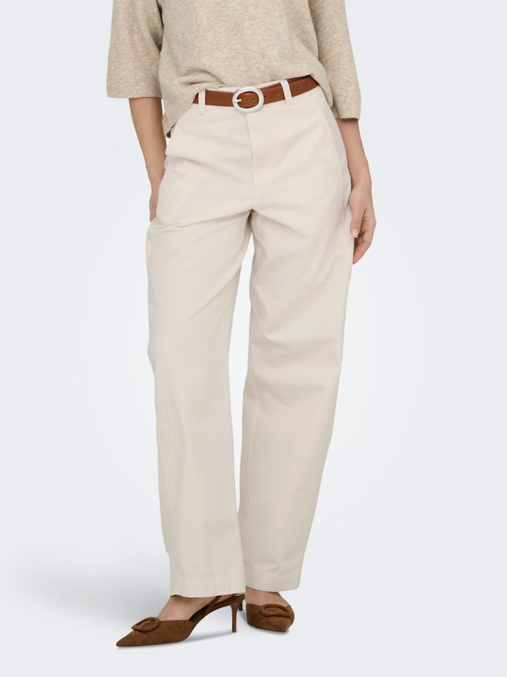 Jdyselma Hw Barrel Pants - Beige