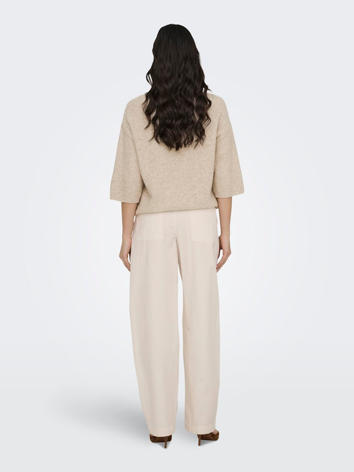 Jdyselma Hw Barrel Pants - Beige