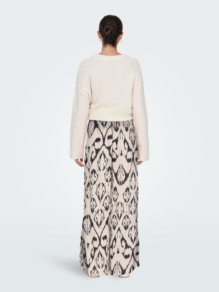 Jdybree Life Mw Wide Pant Wvn - Ecru Dessin